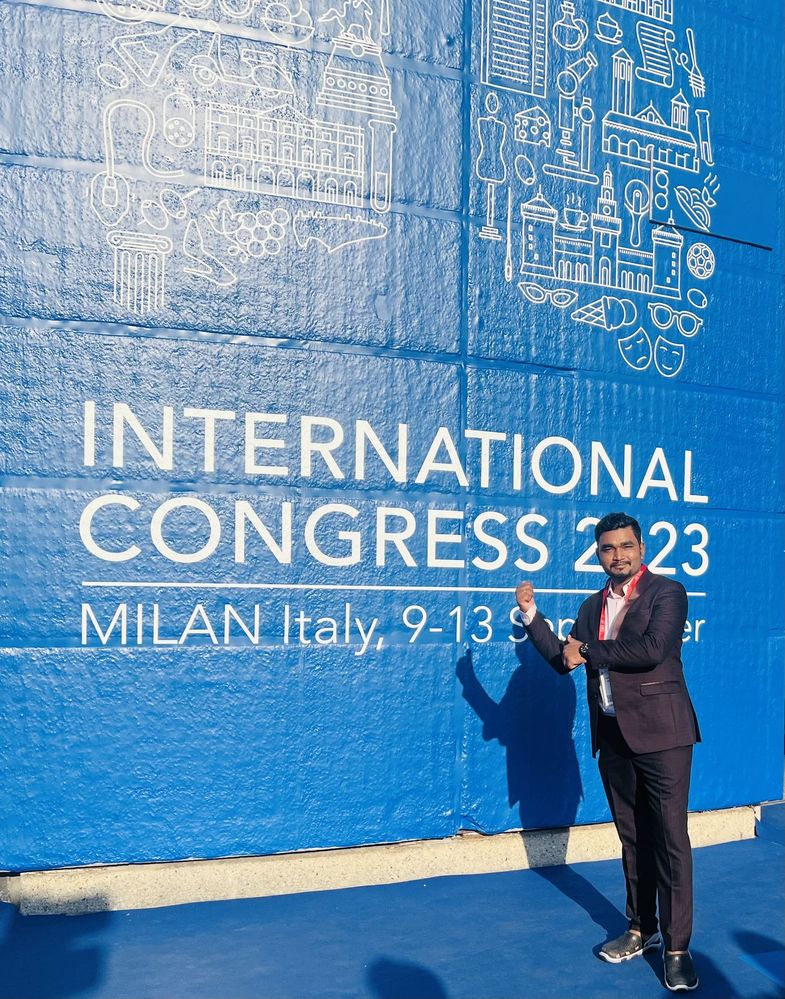Dr Manjunath M N at the ERS International Congress 2023, Milan