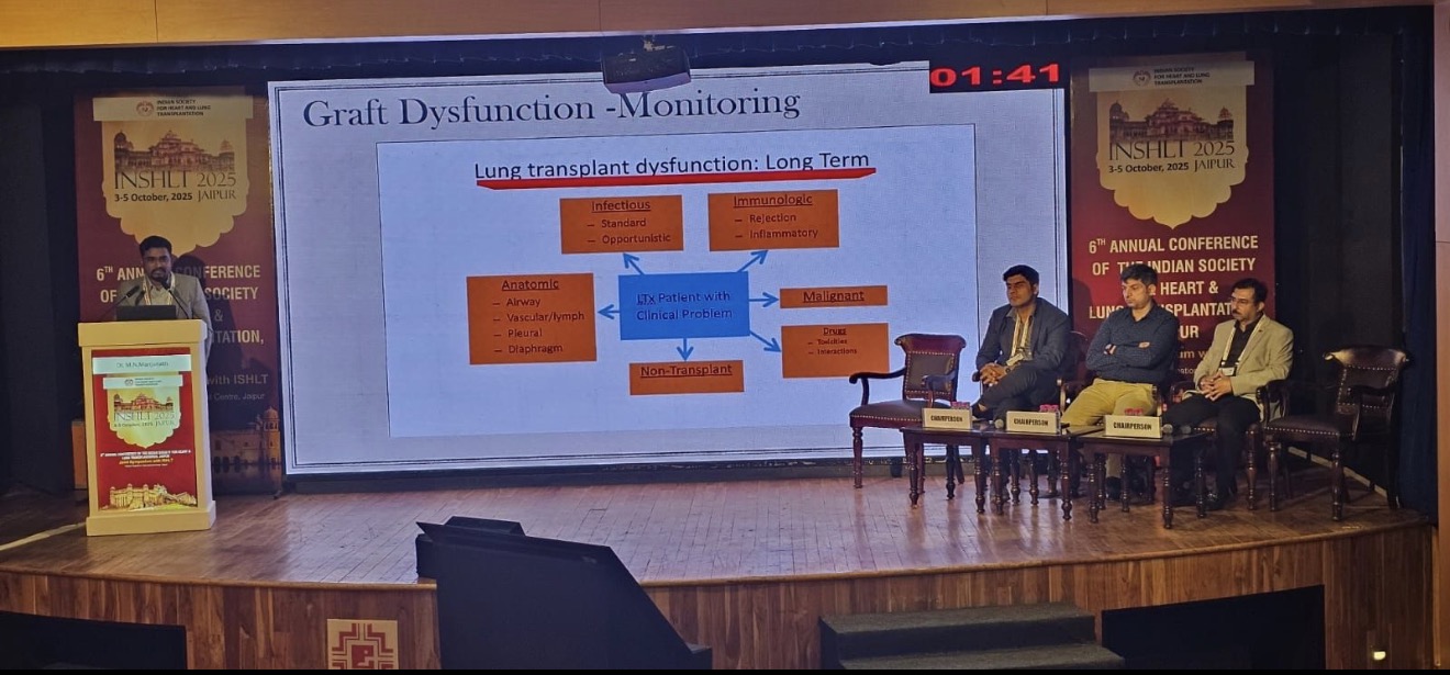 Dr Manjunath M N at the INSHLT 2025 conference
